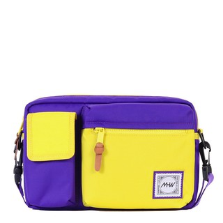 กระเป๋าสะพาย MHWstreetwear สีเหลือง / ม่วง สะพายข้าง crossbody shoulderbag sidebag