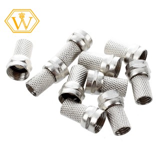 ☀In Stock☀Twist-On RG6 RG-6 F TV Connector No Crimping Pack of 10