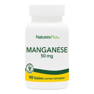 NaturesPlus Manganese Amino Acid Chelate 50mg High Potency Essential Mineral Supplement Supports Bone &amp; Cartilage Health