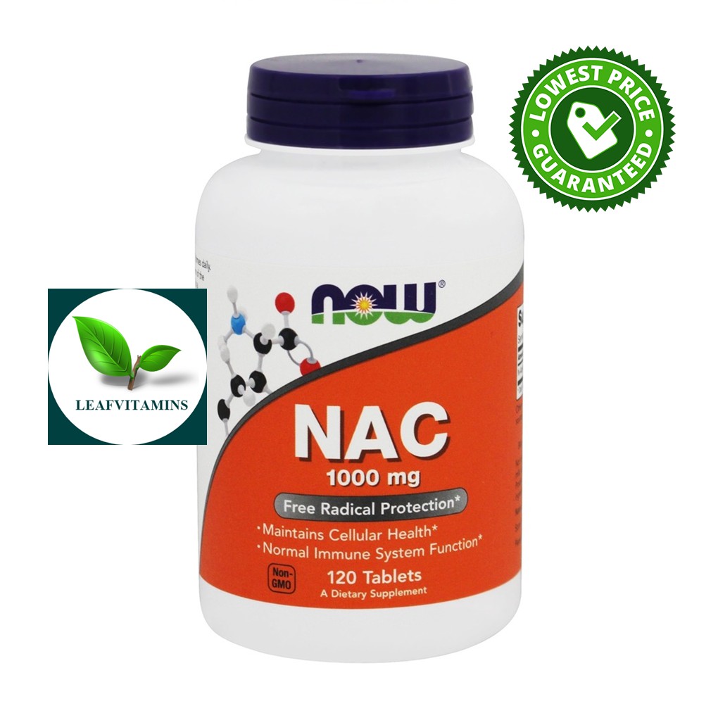 NOW Foods NAC 1000 mg. 120 Tablets - leafvitamins - ThaiPick