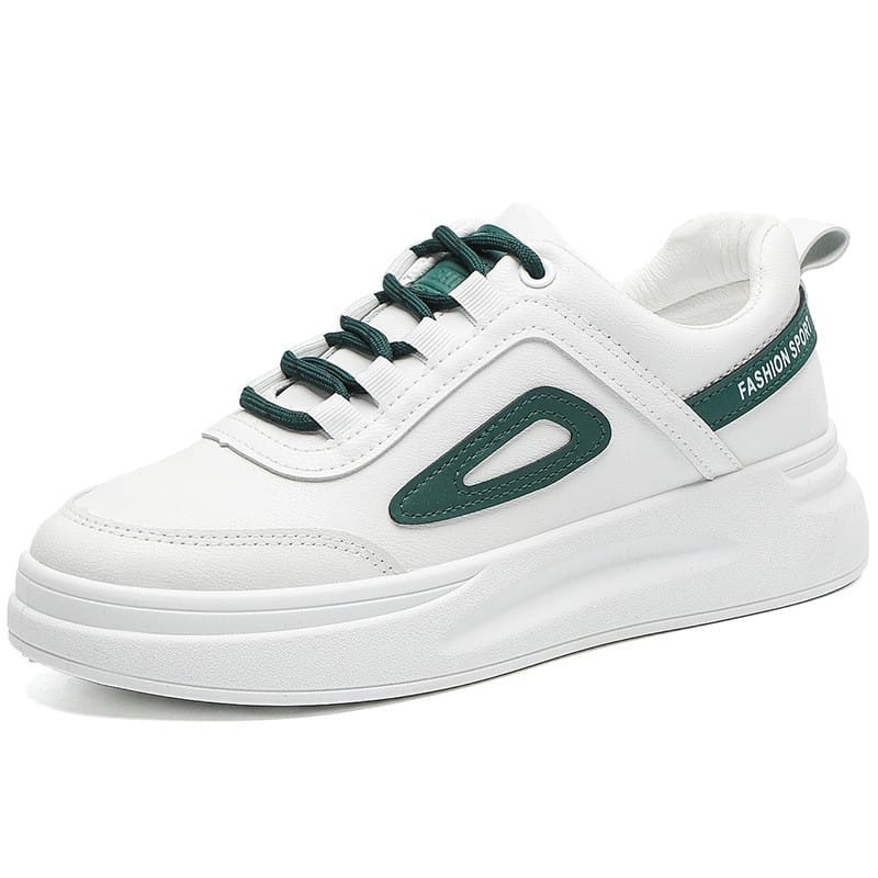 Limited EDITION - Easy Going Great รองเท้าสีเขียวเงินสีขาวสไตล์ใหม่ - รองเท้าผ้าใบ Selina Jovial - A