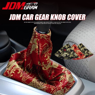 Jdm ปลอกหุ้มหัวเกียร์รถยนต์ แบบผ้า สากล อุปกรณ์เสริมภายใน