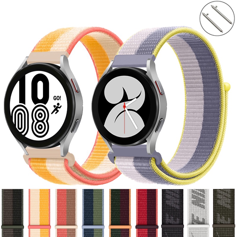 SAMSUNG 22 มม.20 มม.สําหรับSamsung Galaxy Watch 4 classic 46 มม./Active 2 3 เกียร์S3 amazfitสร้อยข้อมือCorrea HuaweiนาฬิกาGT 2 3 Pro band