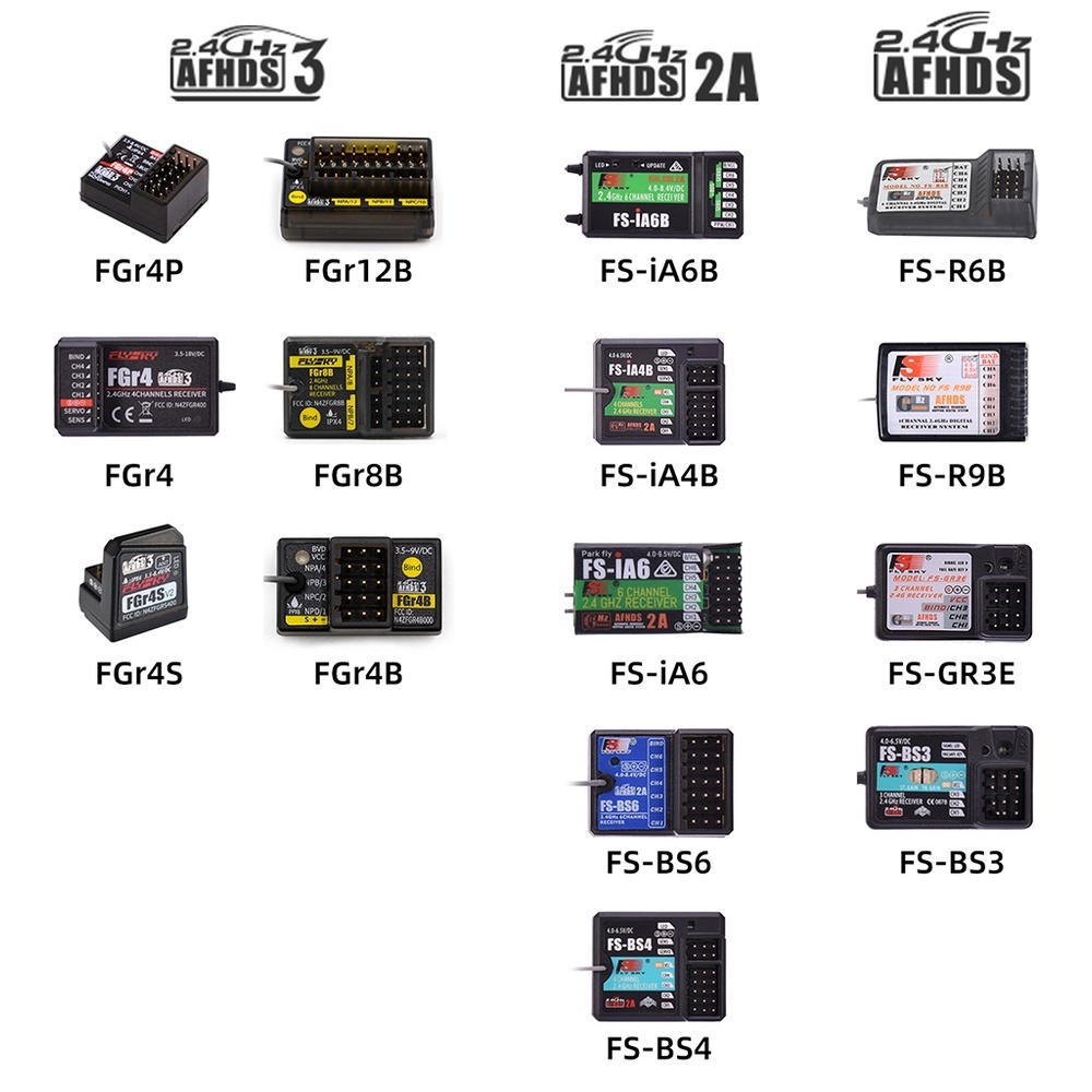 Flysky ตัวรับส่งสัญญาณวิทยุบังคับ FS-i6 FS-GT3B PL18 NB4 FGR4S FGR4P FGR4B FS-GR3E FS-R6B FS-iA6 FS-