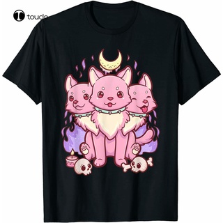 เสื้อยืด ลาย Kawaii Pastel Goth น่ารัก 3 หัว สําหรับสุนัข