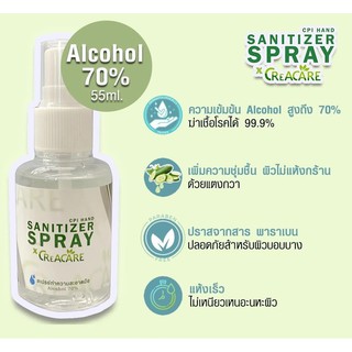 สเปรย์ แอลกอฮอลล์ 1 ขวด ขนาด 55 ml