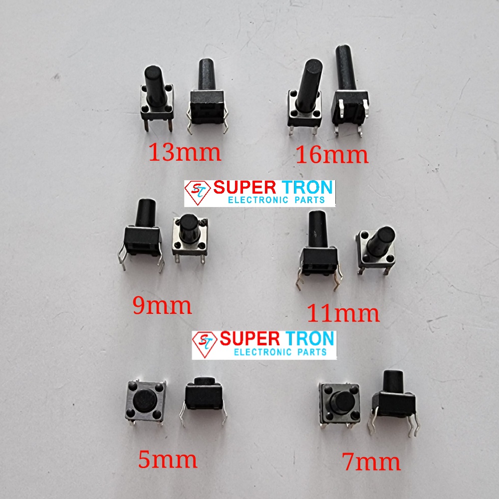 ยุทธวิธี Tact Switch 6x6 4pin - 10 ชิ้น