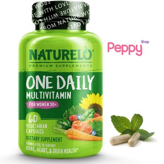 NATURELO One Daily Multivitamin for Women 50+ (60 Vegetarian Capsules) วิตามินรวม สำหรับผู้หญิงอายุ 50 ปีขึ้นไป (60 เวจจ