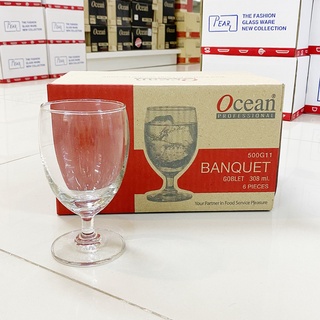 [กล่อง6ใบ /500G11] แก้วน้ำจัดงานเลี้ยง 308มล. Ocean BANQUET GOBLET ; box of 6 glasses