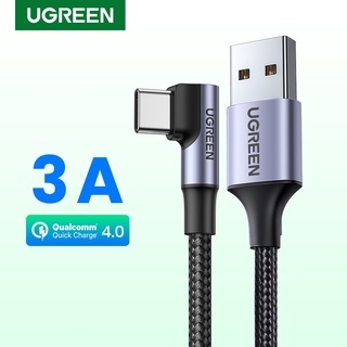 Ugreen สายเคเบิล USB Type C 90 องศา 3A สําหรับ Samsung Galaxy S9