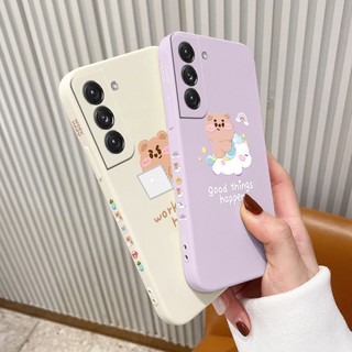 เคสโทรศัพท์มือถือ ซิลิโคนนิ่ม ปิดด้านหลัง ลายหมีน่ารัก สําหรับ Samsung A72 A71 A52 A51 A42 A31 A41 A32 A21S