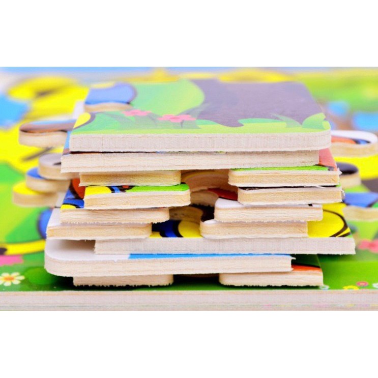 ของเล่นไม้ จิ๊กซอว์ไม้ ขนาด 9 ชิ้น ลายการ์ตูน เสริมพัฒนาการสำหรับเด็ก (ราคาต่อ 1 แผ่น) - รูปที่ 3