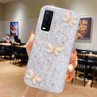 เคสโทรศัพท์ สําหรับ Samsung A12 M12 A22 A42 A71 A51 A31 4G 5G มือถือแบบนิ่ม กันกระแทก ลายผีเสื้อกระพริบตา