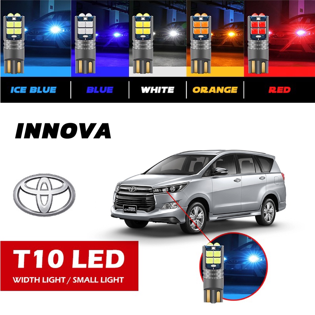 หลอดไฟหน้ารถยนต์ ขนาดเล็ก สําหรับ Toyota Innova T10 W5W 1 ชิ้น