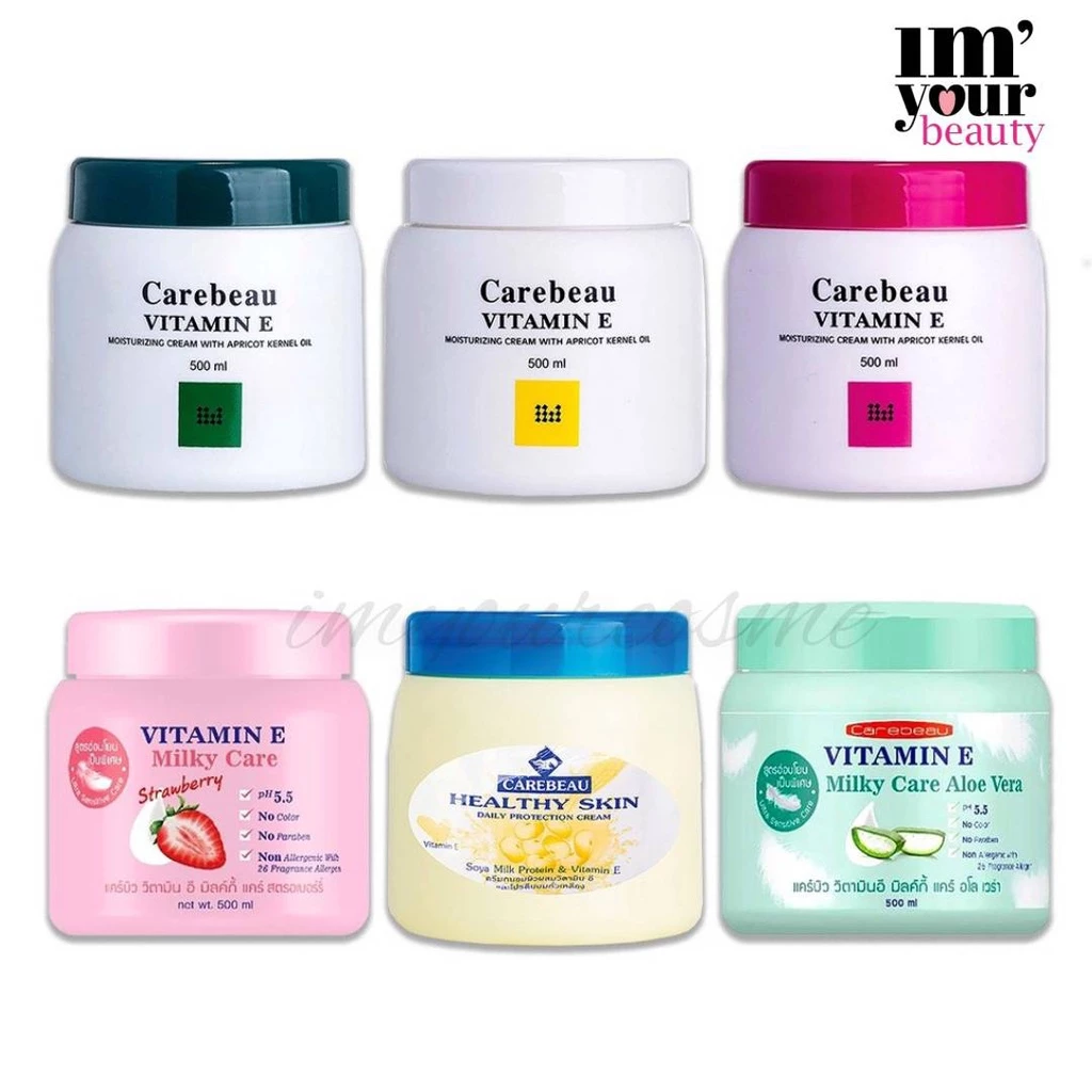 ครีมทาผิว แคร์บิว วิตามินอี/มิลค์กี้ บอดี้ครีม 500 มล. Carebeau Vitamin E/Milky Body Cream 500 ml. thumbnail 3