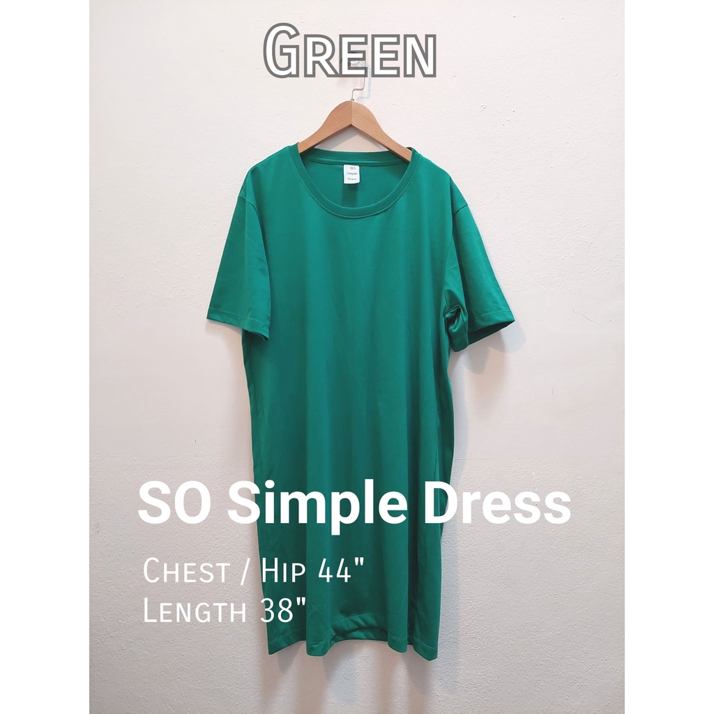 Cotton Dress สีเขียว Collection : Colorful Week อก/สะโพก 44" ยาว 38" เดรสผ้าคอตตอนสวมใส่สบาย สำหรับส