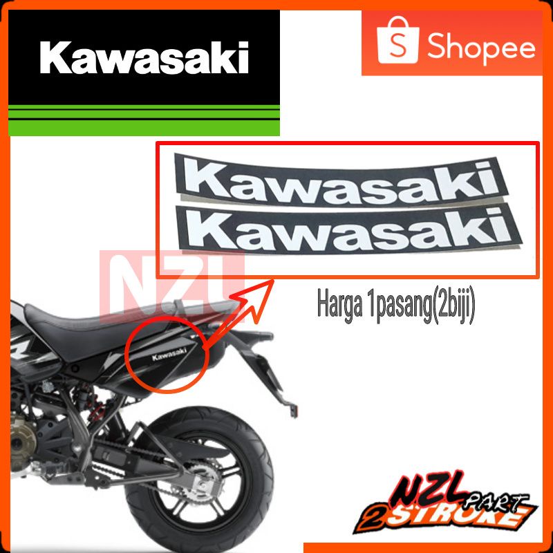 Replika สติ๊กเกอร์สัญลักษณ์โลโก้ปีกหลัง Kawasaki KSR 110 pro ใช้ได้กับ z125 แบบจําลอง ไม่ใช่ต้นฉบับ คุณภาพเหมือนต้นฉบับ