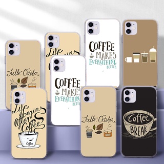 เคสใส แบบนิ่ม ลายกาแฟ Tecno Spark 6 KE7 KE5 2020 Camon 16 Pro 17P CG7 CG8 69F