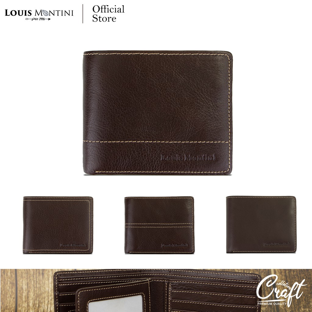 Louis Montini (Vintage Style) กระเป๋าสตางค์ผู้ชาย หนังแท้ สไตล์วินเทจ ...