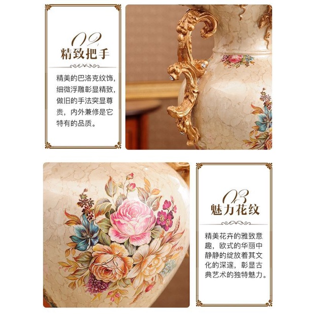 แจกันเรซิ่น หรูหรา ขนาดใหญ่ สไตล์ยุโรป เรโทร สําหรับตกแต่ง - รูปที่ 6