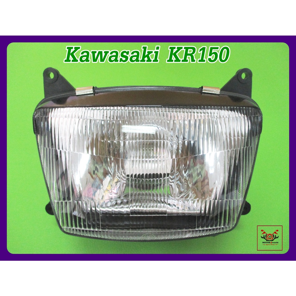 HEADLIGHT HEADLAMP SET Fit For KAWASAKI KR150 // ไฟหน้าชุด จานฉาย "สีดำ"