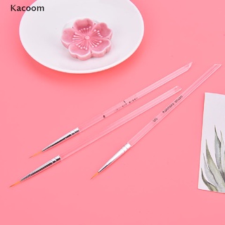 Kacoom 3pcs Nail Art Drawing Striping Liner Pen Brush DIY Painting Lines Set Manicure TH