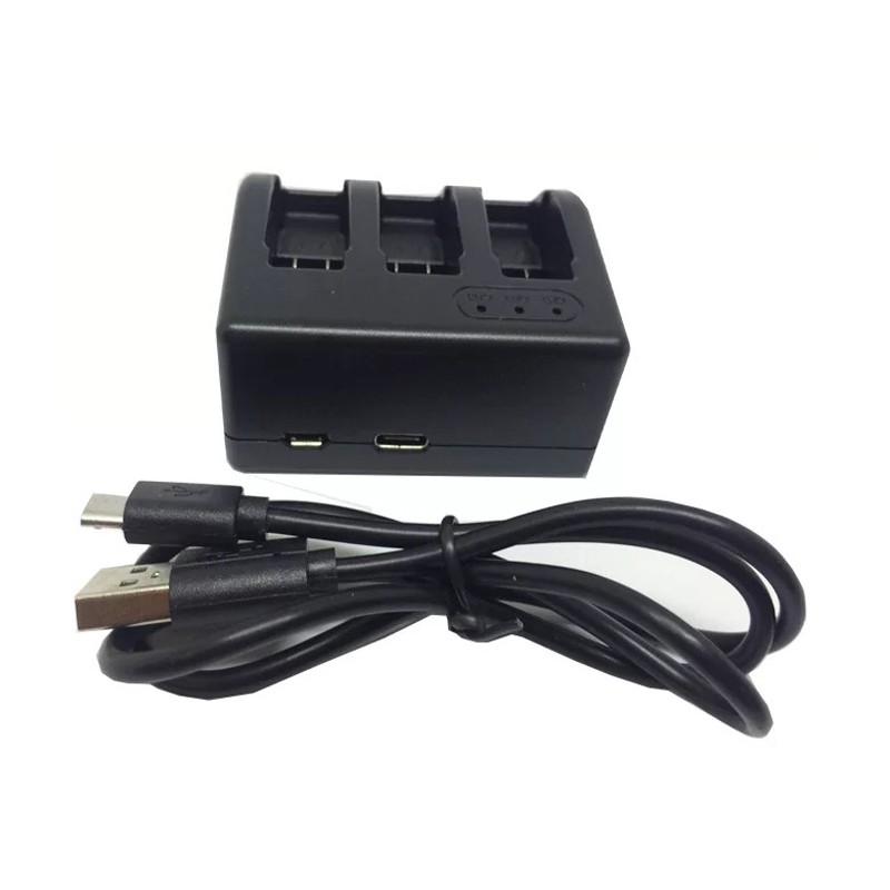 3-Channel Charger for GoPro Hero 5 / Hero 6 / Hero 7 ช่องชาร์จ 3 ช่องสำหรับ GoPro Hero 5 / Hero 6 / Hero 7