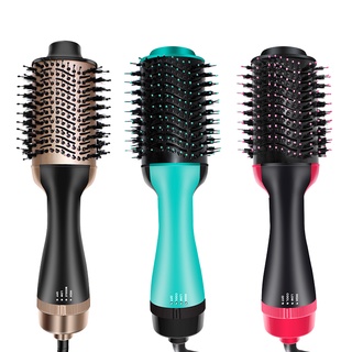 Ubeator Hot Air Brush Comb Dryer Hair Curler Hot Cool Air Curling Iron 2 In 1 Hair Straightener-Color random sending