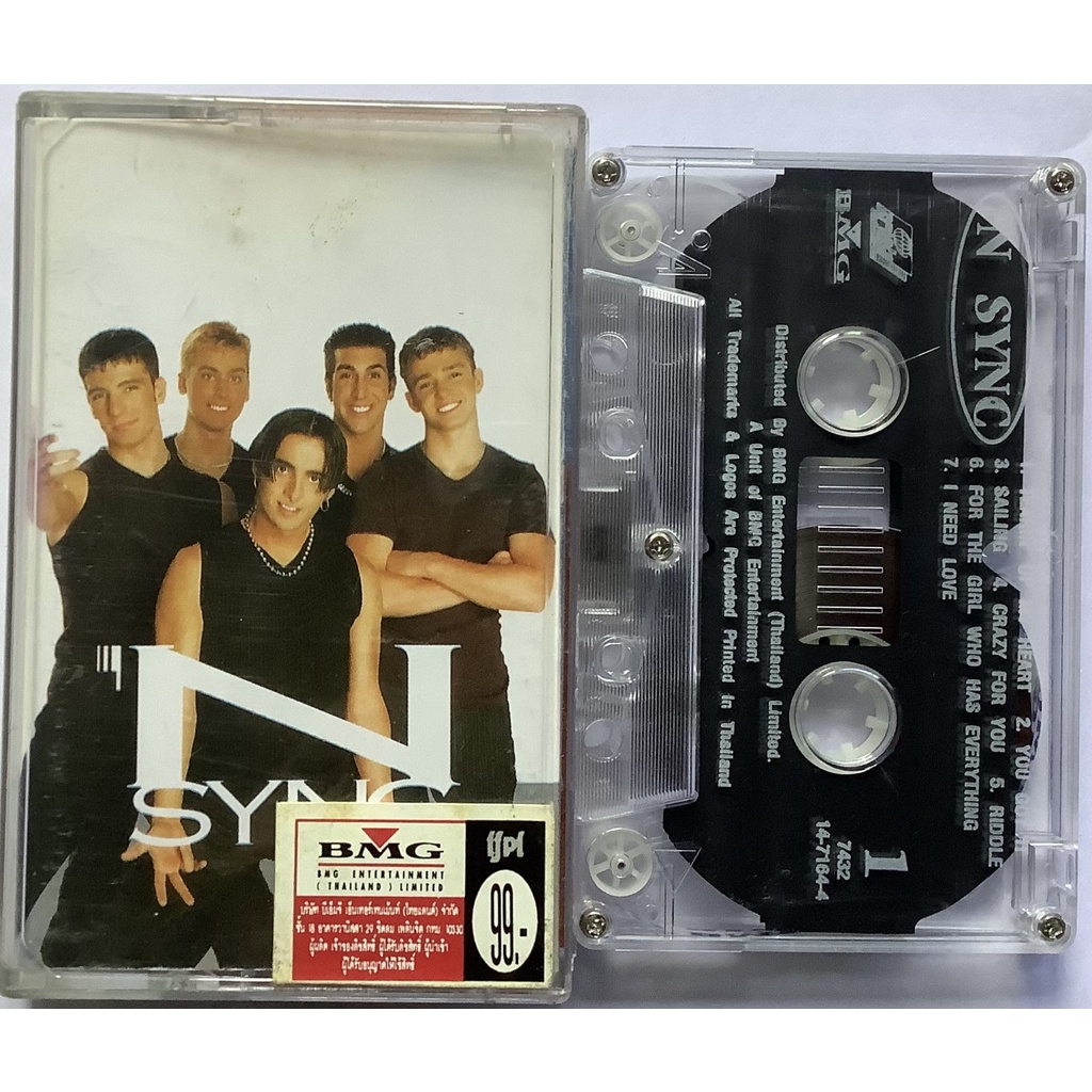 Cassette Tape เทปคาสเซ็ตเพลง Nsync 'N SYNC  อัลบั้ม NSYNC ลิขสิทธิ์ Justin Timberlake