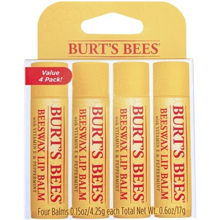 Burts Bees ลิปบาล์ม [แพ็ค 4 อันสุดคุ้ม] ของแท้ จากอเมริกา EXP.2025