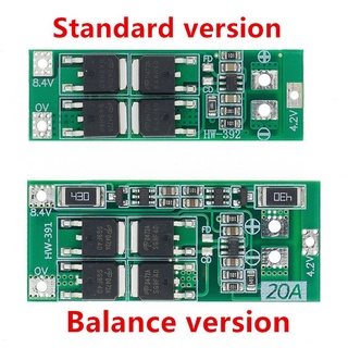 บอร์ดชาร์จแบตเตอรี่ลิเธียม 2S 20A 7.4V 8.4V 18650 BMS สําหรับโมดูลมอเตอร์เจาะ