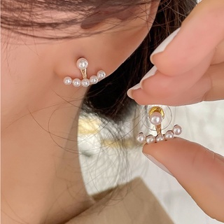 ต่างหูมุกบาร์ Faux Pearl Decor Stud Earrings