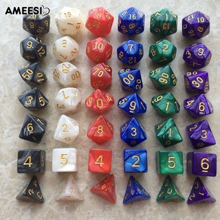 ลูกเต๋า polyhedral dungeons dragons ของเล่นสําหรับเด็ก 7 ชิ้น