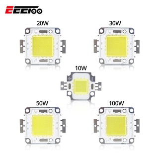 ชิปหลอดไฟ LED COB พลังงานสูง 10W 20W 30W 50W 100W สีขาวอบอุ่น