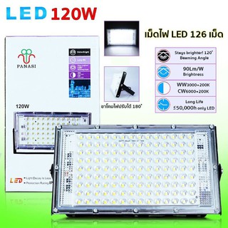 PP ไฟสปอร์ตไลท์ Floodlight LED กันละอองน้ำ 120W LED สว่างแสบตา ใช้ไฟ 220v