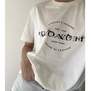 Coach F33867 เสื้อยืดคอกลม แขนสั้น สไตล์คลาสสิก สําหรับผู้หญิง