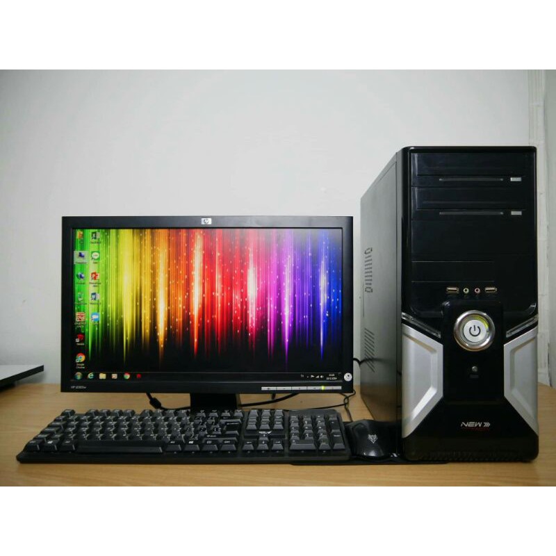 คอมพิวเตอร์ AMD พร้อมจอ 18.5 นิ้ว คอมชุด คอมเล่นเกมส์ในการีน่า คอมเล่นเกม คอมประกอบ คอมมือสอง คอมครบ