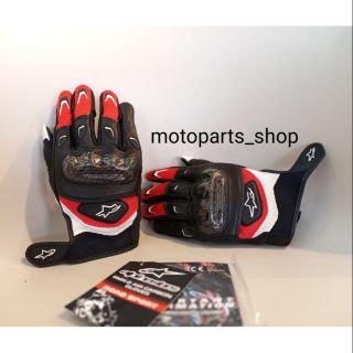 ถุงมือสั้น (Alpinestars) S-MX2 แดงดำ เลือกไซส์ได้