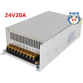 24V20A switching power supply  แหล่งจ่ายไฟอุตสาหกรรม DC แหล่งจ่ายไฟมอเตอร์ S-480-24V แหล่งจ่ายไฟสูง