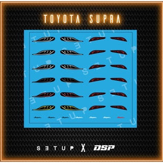 ดีคอล ไฟรถ Supra หมึกรองขาว ติดชิ้นงานได้ทุกสี 1:64 Decal  water slide ดีคอลไฟหน้า ไฟท้าย toyota ซูปร้า