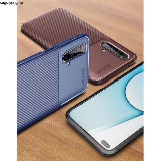 Realme X3 / X3 Super Zoom นุ่ม คาร์บอนไฟเบอร์ กันกระแทก บาง เคสป้องกันด้านหลัง เคสโทรศัพท์