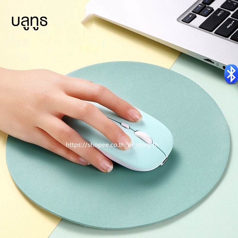 เมาส์ไร้สาย เมาส์ เงียบไร้เสียง ปุ่มเงียบ มีปุ่มปรับความไวเมาส์ wireless silent mouse blutooth ใช้กับมือถือ iPad k3 รูปที่ 2