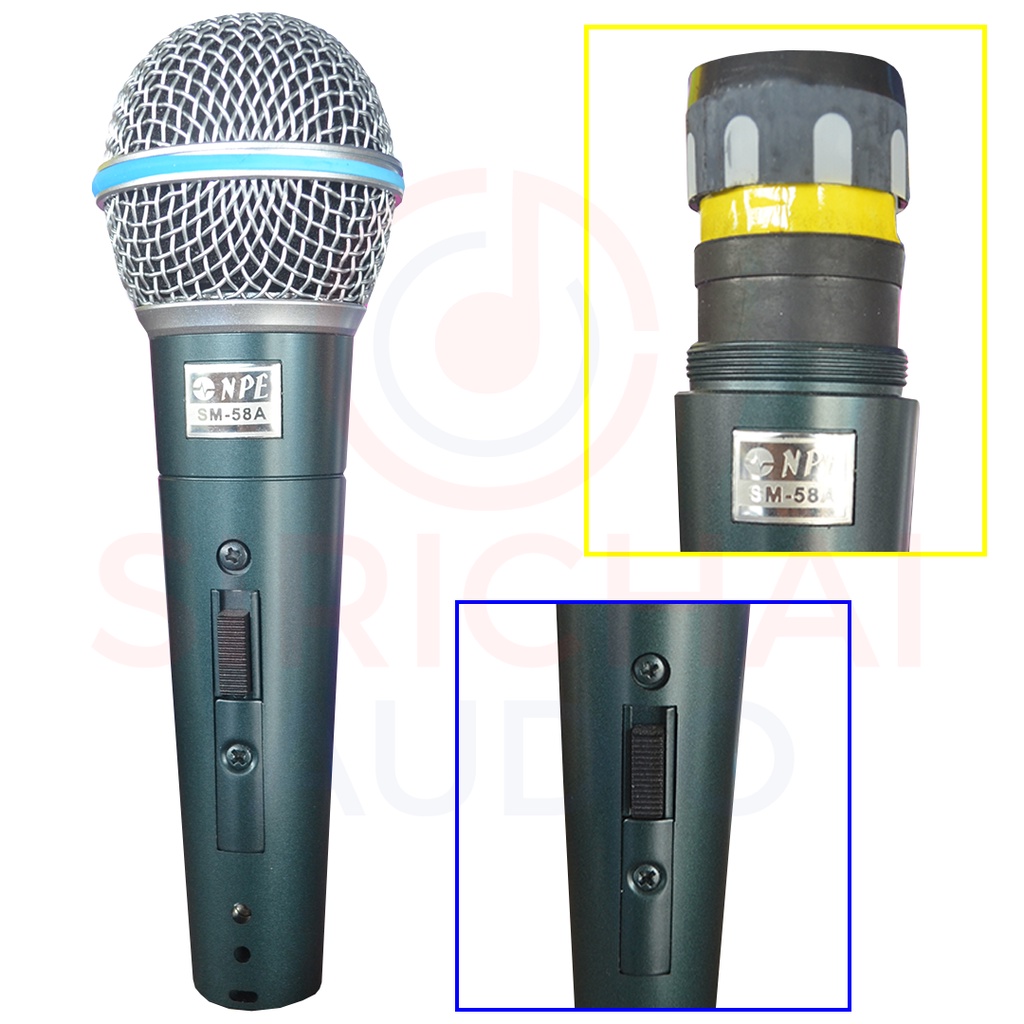 NPE SM-58A ไมค์สาย ไมโครโฟนแบบ Dynamic Uni-Directional พร้อมสาย