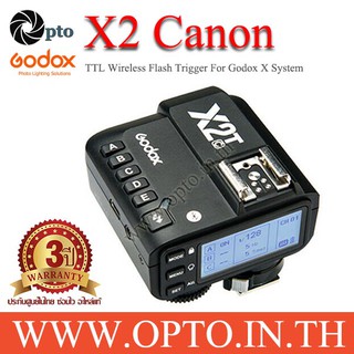 ราคาX2T-C Godox TTL Wireless Flash Trigger for Canon X2 Series แฟลชทริกเกอร์ ตัวส่งแฟลชไร้สายแบบออโต้