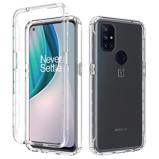 Two-in-one เคสโทรศัพท์ใส แบบนิ่ม กันกระแทก สําหรับ OnePlus One Plus 1+N100 N10 5G