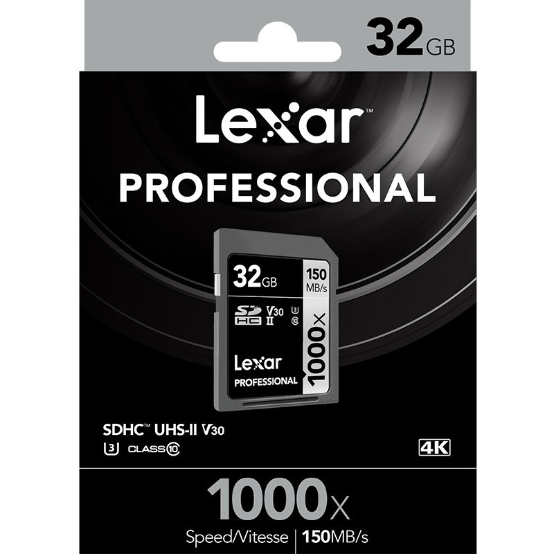 Lexar 150MBs 1000x SD Card flash card SDHCSDXC U3 Class 10 Memory sd
