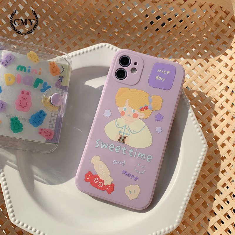เคส f9Mowin - เคสโทรศัพท์ ลายการ์ตูนน่ารัก เรืองแสง สีสดใส กันกระแทก สำหรับ iphone 8plus 7 SE 11 7pl