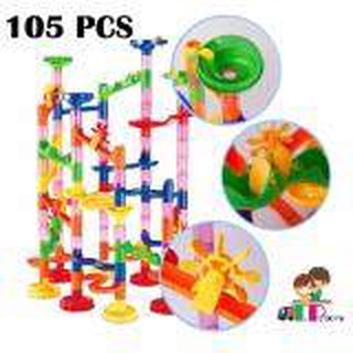 T.P.TOYS MARBLE RACE รางลูกแก้วหรรษา แบบประกอบเองตามจินตนาการ รุ่น105 pcs. - หลากสี