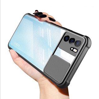 เคสโทรศัพท์มือถือแบบใสกันกระแทกเลนส์กล้องสําหรับ Oppo Reno 6 5 Pro A54 A74 A94