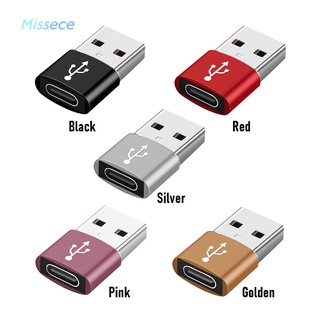 Missece Usb 3.1 Type C Female To Usb 3.0 Type A Male อะแดปเตอร์ซิงค์ข้อมูล+ที่ชาร์จ 2 แพ็ค